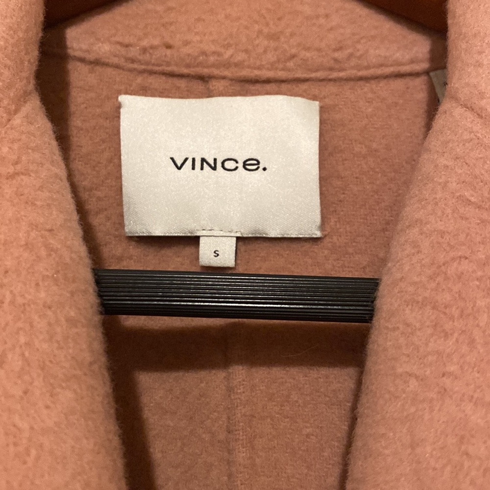 NWOT. VINCE Wool Blend Coat. Dusty Pink Size Small - Picture 2 of 5